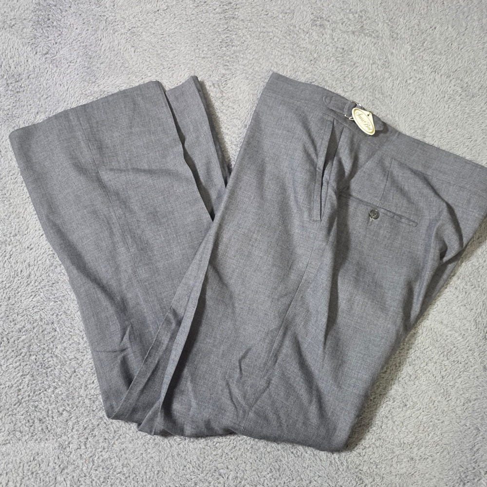 Johnny‎ Miller Sears Mens 36 Dress Pants Gray Vintage Side Buckle Slacks 70s